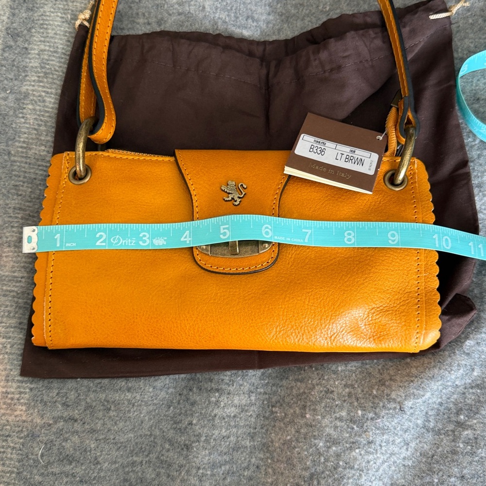 Pratesi Mustard Yellow Leather Mini Top-Handle Bag with Turn-Lock